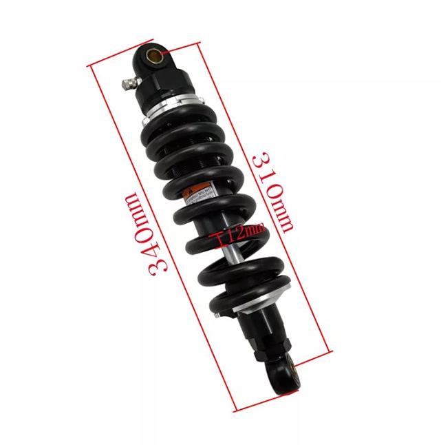 Off-Road Motorcycle/ATV Central Straddle-Type Shock Absorber, 300mm-350mm, 12mm Spring