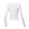 SAUCONY Camiseta Feminina de Manga Longa com Gola Redonda e Cor Sólida SC1230136A-WT02