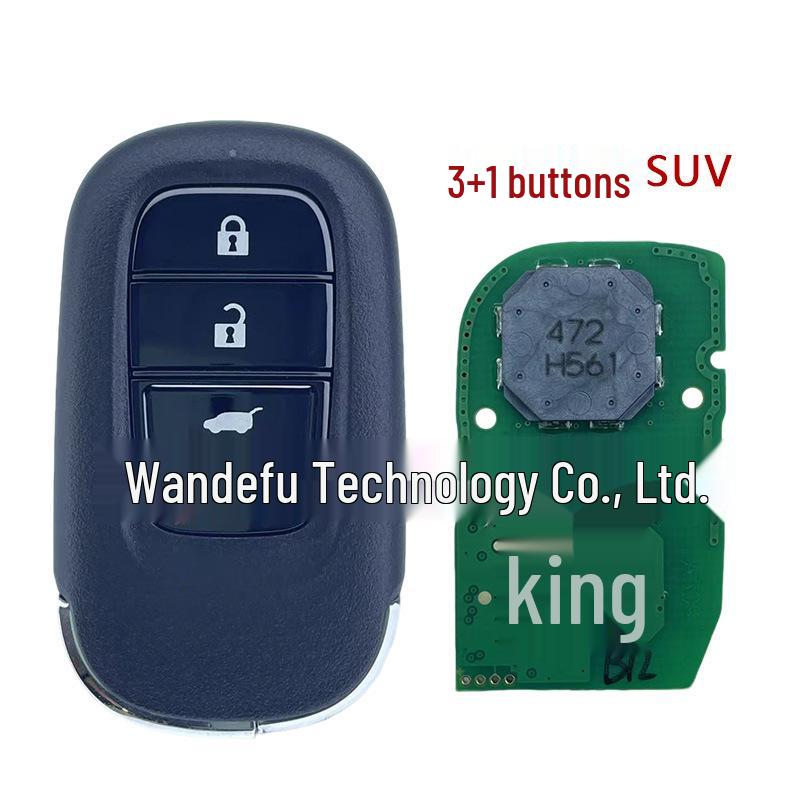 Compatible Honda Civic Accord CRV HRV Haoying Remote Key, 4A Chip 433MHz KR5TP-4 Frequency.