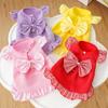 Solid Color Puppy Princess Dress Polyester Pet Clothing New Summer Dog Skirt  for Cats Kitten