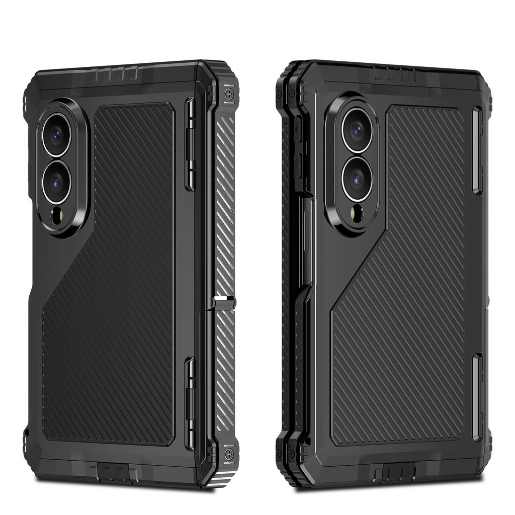 Para Samsung Z Fold 8 Z Fold 8 Ultra Funda Magnética de Metal Parachoques de Aluminio Cubierta de Silicona Resistente a Golpes de Alta Resistencia con Protector de Pantalla