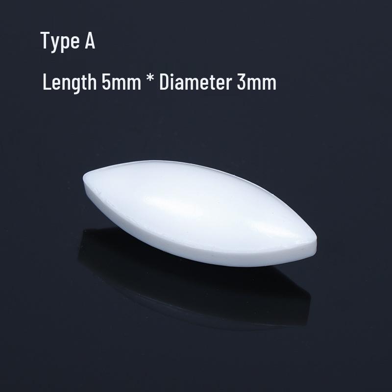 Olive-Shaped PTFE Magnetic Stir Bar: Acid & Alkali Resistant, High-Temperature Durable.