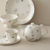 Japanische niedliche matte Teekanne Teetasse Schweineschnauze Tasse Japanischer Stil Keramikteller Snackteller Reisschüssel Obstschale