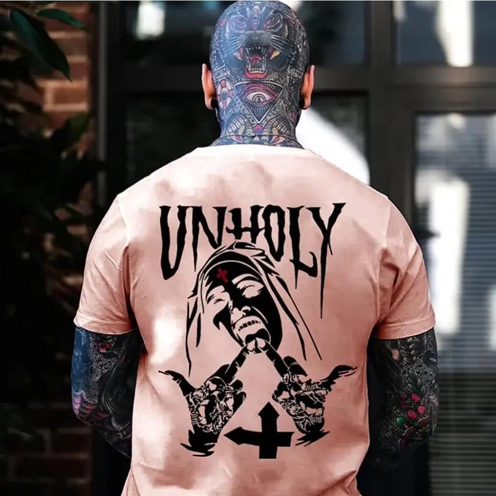 New Men's Summer Personalized  Trendy Element Hipster Fallow Short Sleeved Custom Tshirt for Men's Short Sleeved Top Comfortable