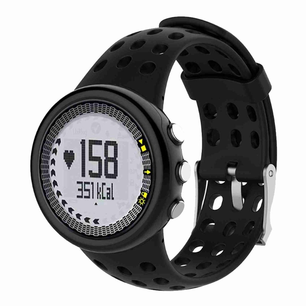 Silikon Gummi Herre Smartklokke Armbånd Armbånd for Suunto M1 M2 M4 M5 (Svart)