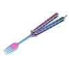 Outdoor Balisong Training Tool Practice Training Butterfly Folding Spoon Fork New