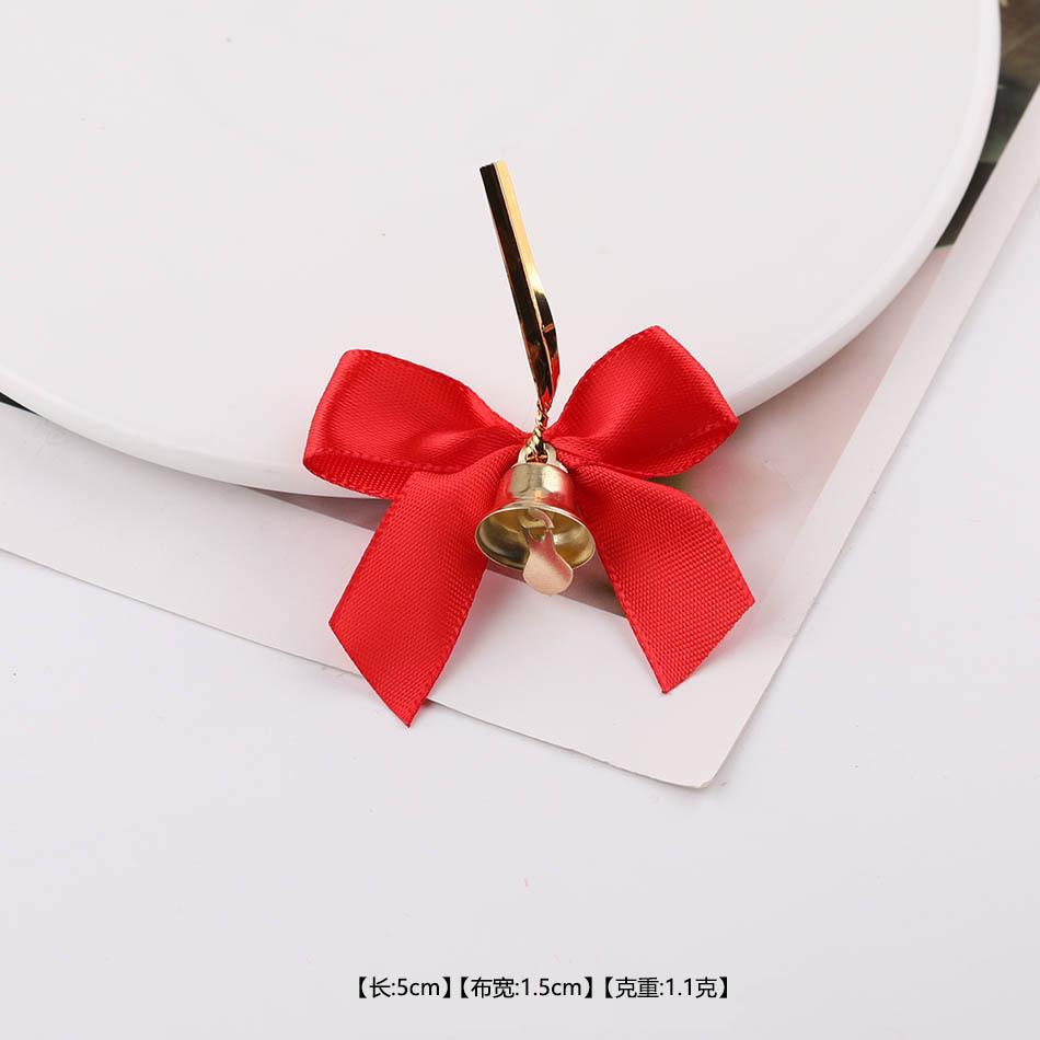 Christmas Day Decorative Bow Tied Silk Bell Gift Box Christmas Tree Pendant DIY Jewelry Accessories