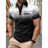 The 2026 Summer New Men's Short-sleeved POLO Shirt Features a Casual and Fashionable 3D Black Dot Pattern Print
