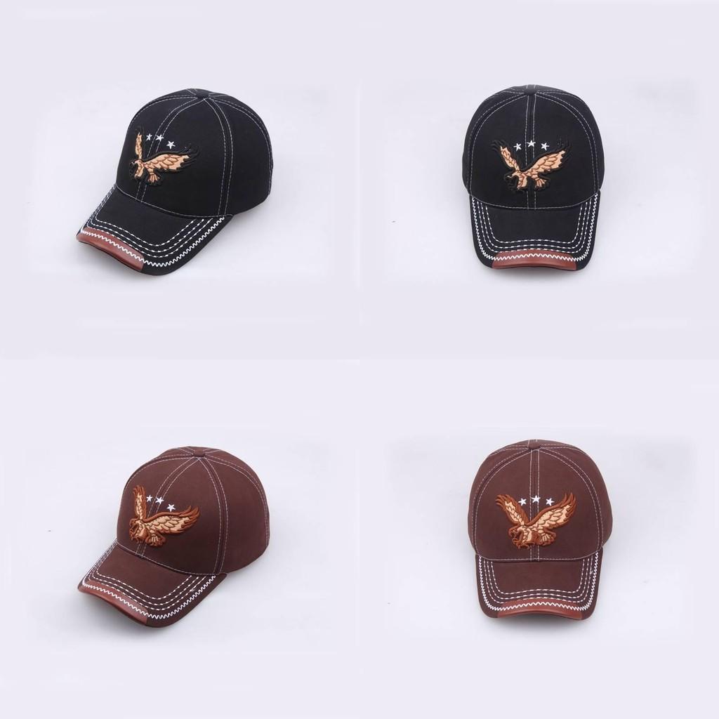 Unisex Sun Protection Baseball Cap With Embroidered Eagle For Casual Wear