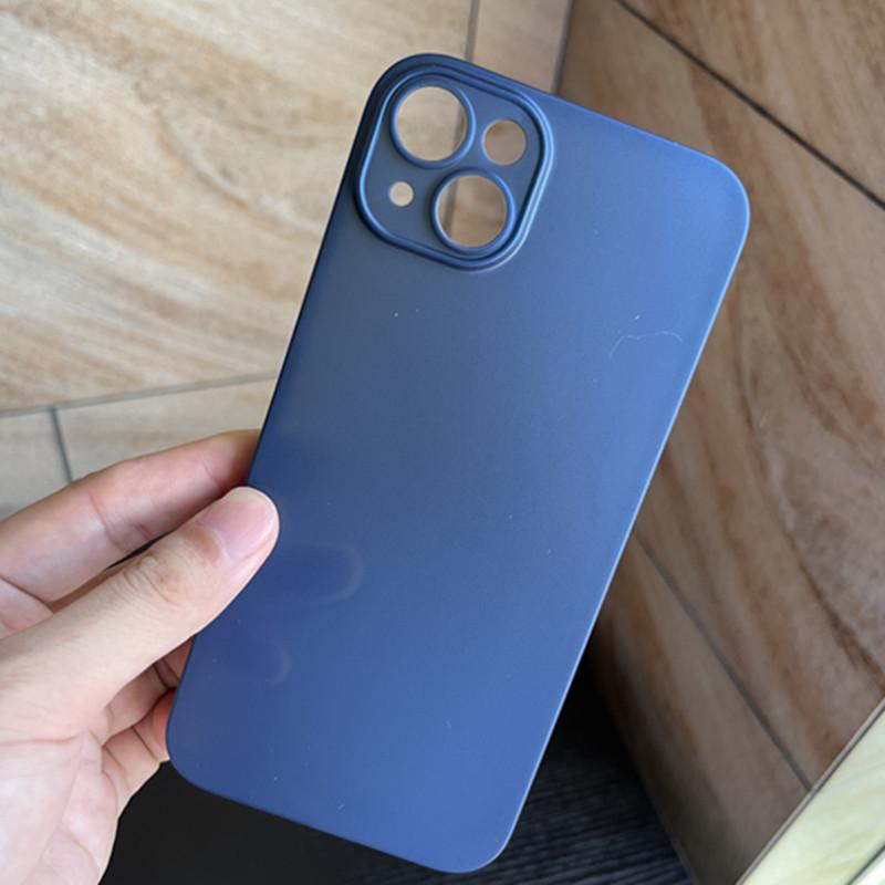 Apple 14 Transparent Mobile Phone Case IPhone 14plus Solid Color Full Inclusive Pp Hard Shell