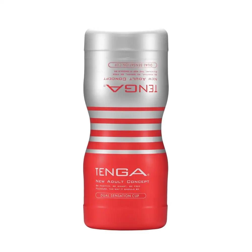 Tenga Dual Sensation Cup Jednorazowy Masturbator Z Dwoma Otworami Medium