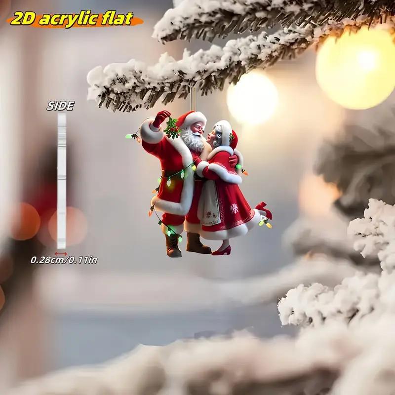 

Cross-border Santa Claus Acrylic Christmas Tree Pendant Decoration 8 cm