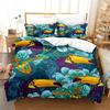 New Bedding 3D Digital Home Textiles Sheet Kit Three-Piece Set Fiery Warm Winter Flamingo