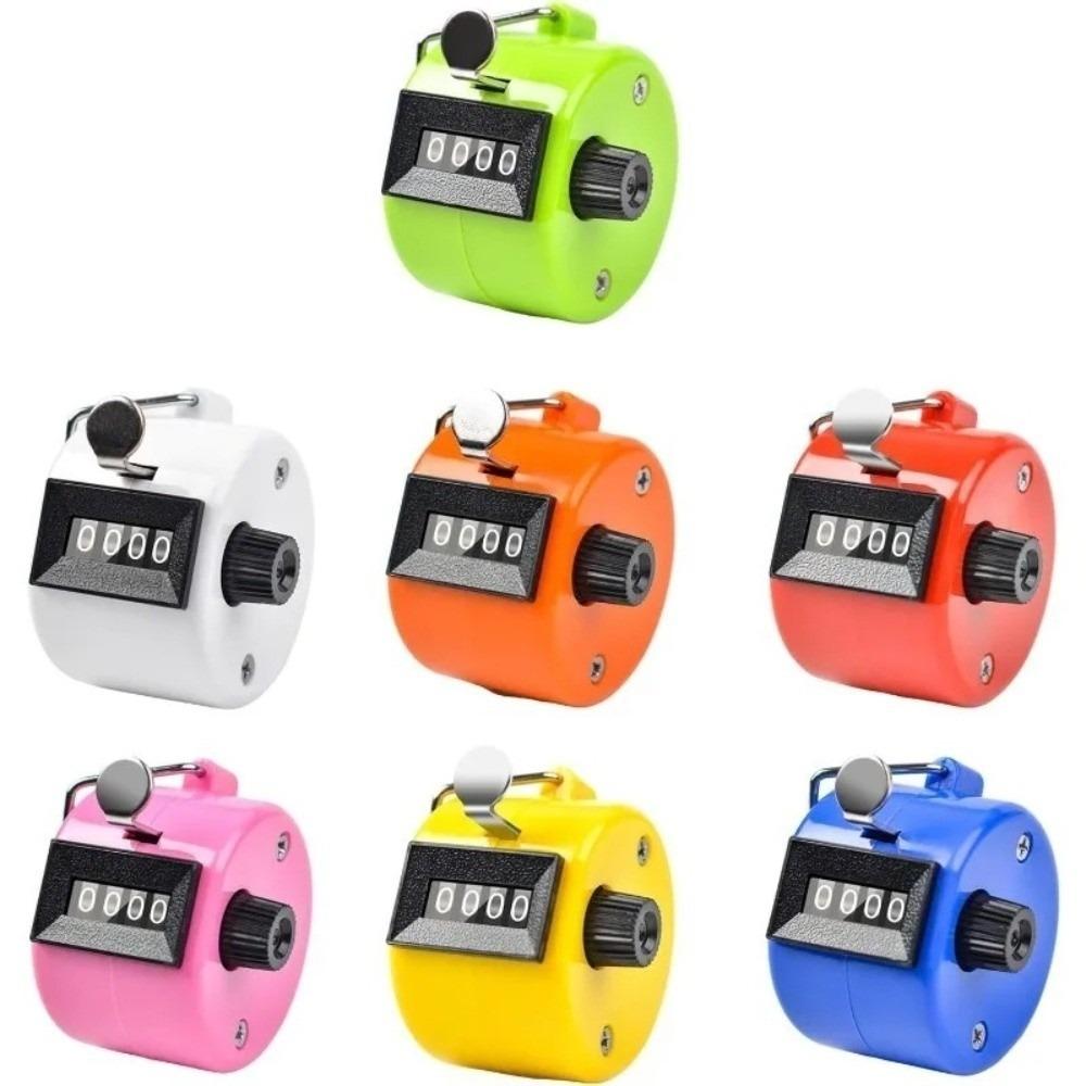 Handheld Hand Tally Counter No Battery Required Metal Mechanical Clicker Counter Mini 4 Digital Hand Held Tally Counter