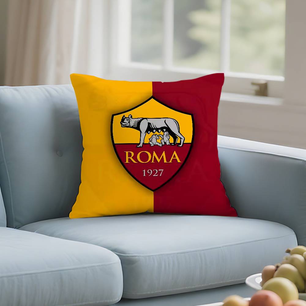 R-Rome Club Pillow Case Cushion Cover Soft Cute Throw Pillow Case For Car Sofa Pillowcase Polyester With Zipper