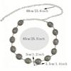 1PC popular ethnic style old ancient silver waist chain, retro carved round brand design versatile clothing accessories