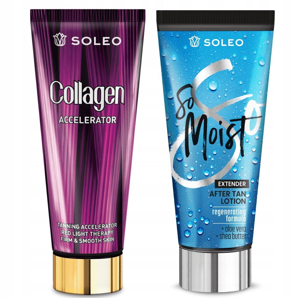 Soleo Dúo de Bronceado con Colágeno Besado por el Sol: Bálsamo Acelerador y After Sun