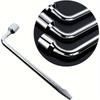 Car Spare Tire Lug Wrench,Slotted End Socket Repair Tool,Tire Replacement Tool (Silvery),L shaped socket wrench car wheel