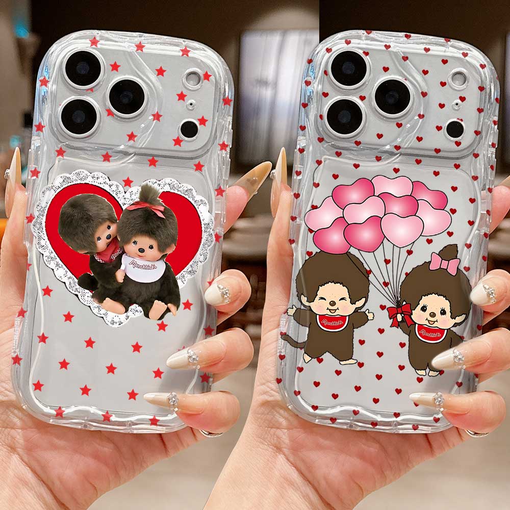 Ins Cute M-Monchhichis Phone Case For Samsung Galaxy S26 S25 S24 S23 S21 S20 FE Plus Ultra F06 4G 5G 3D Wave Soft TPU Back Cover