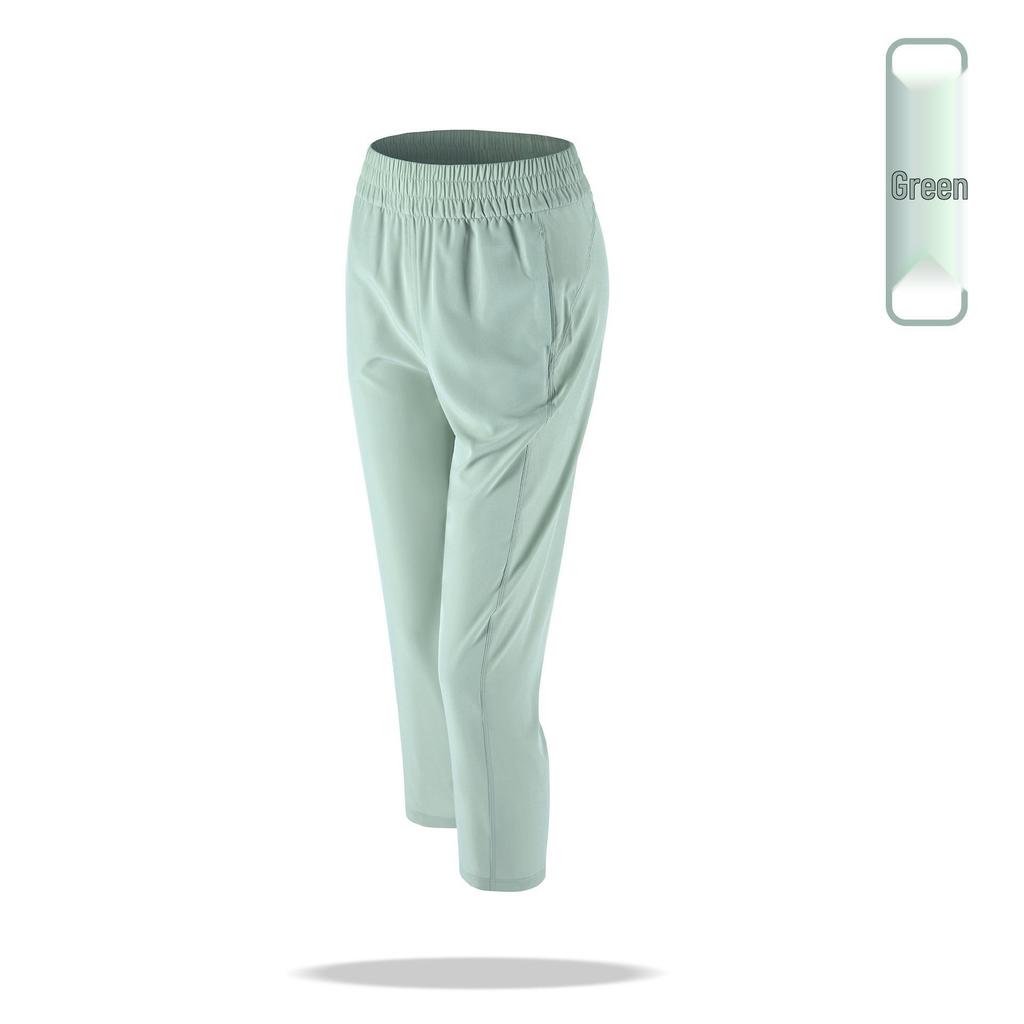 Aidu Women's Quick-Dry Casual Cycling Pants: Loose, Sun-Protective, Light, and Ideal for Outdoor Training and Fitness.