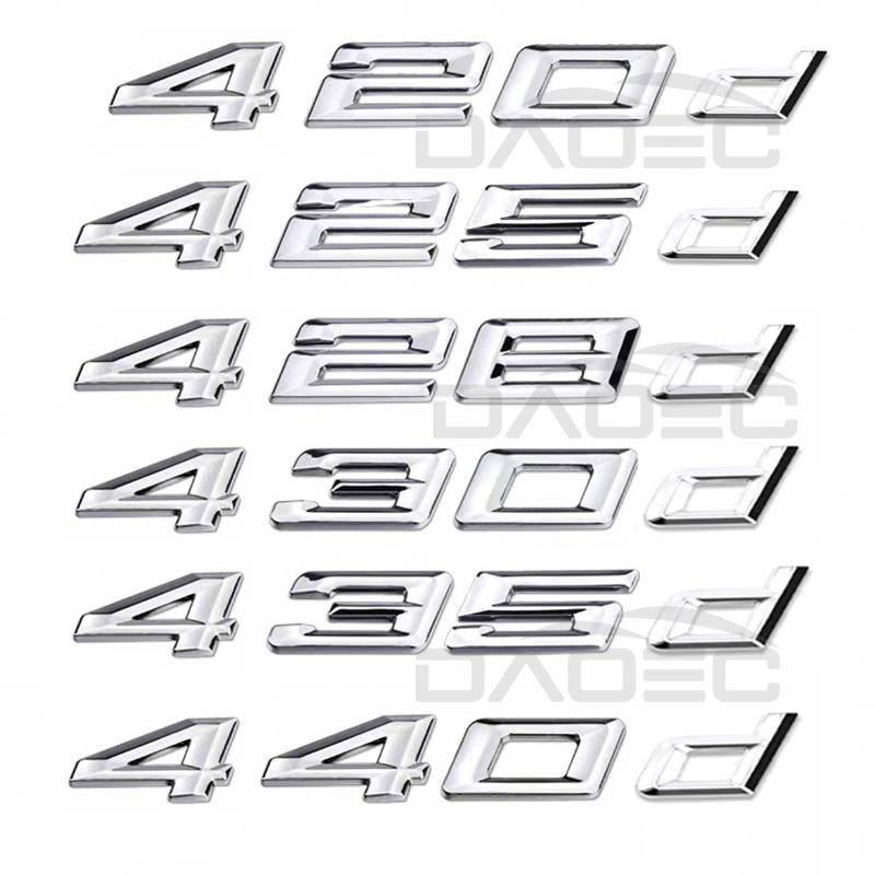 Auto 3D ABS Kofferraum Buchstaben Logo Plakette Emblem Styling Aufkleber Für BMW 4er Serie 420d 425d 428d 430d 435d 440d F30 F32 F33 F36
