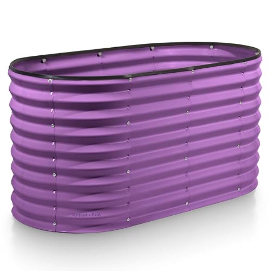 

Galvanized Raised Garden Beds Outdoor 4×2×2 ft Planter for Gardening Vegetables Flowers Large Metal Garden Box Purple Patented United States