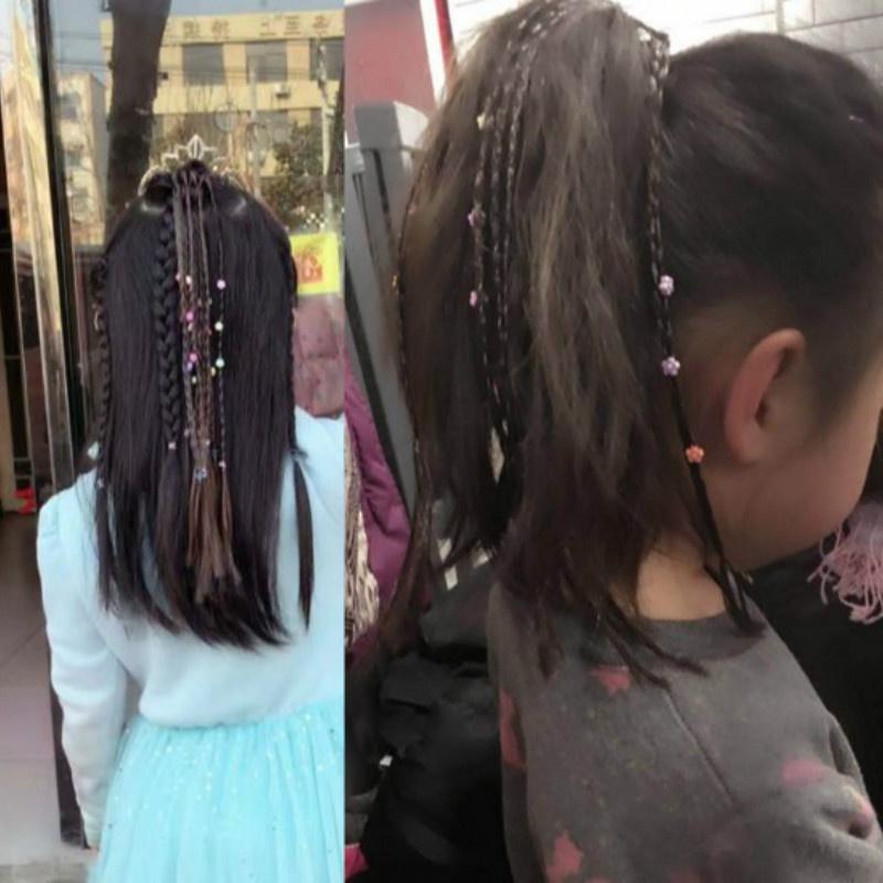 Kids Handmade Wig Elastic Hair Band Dimensional Dolls Flowers Rubber Band Hair Accessories