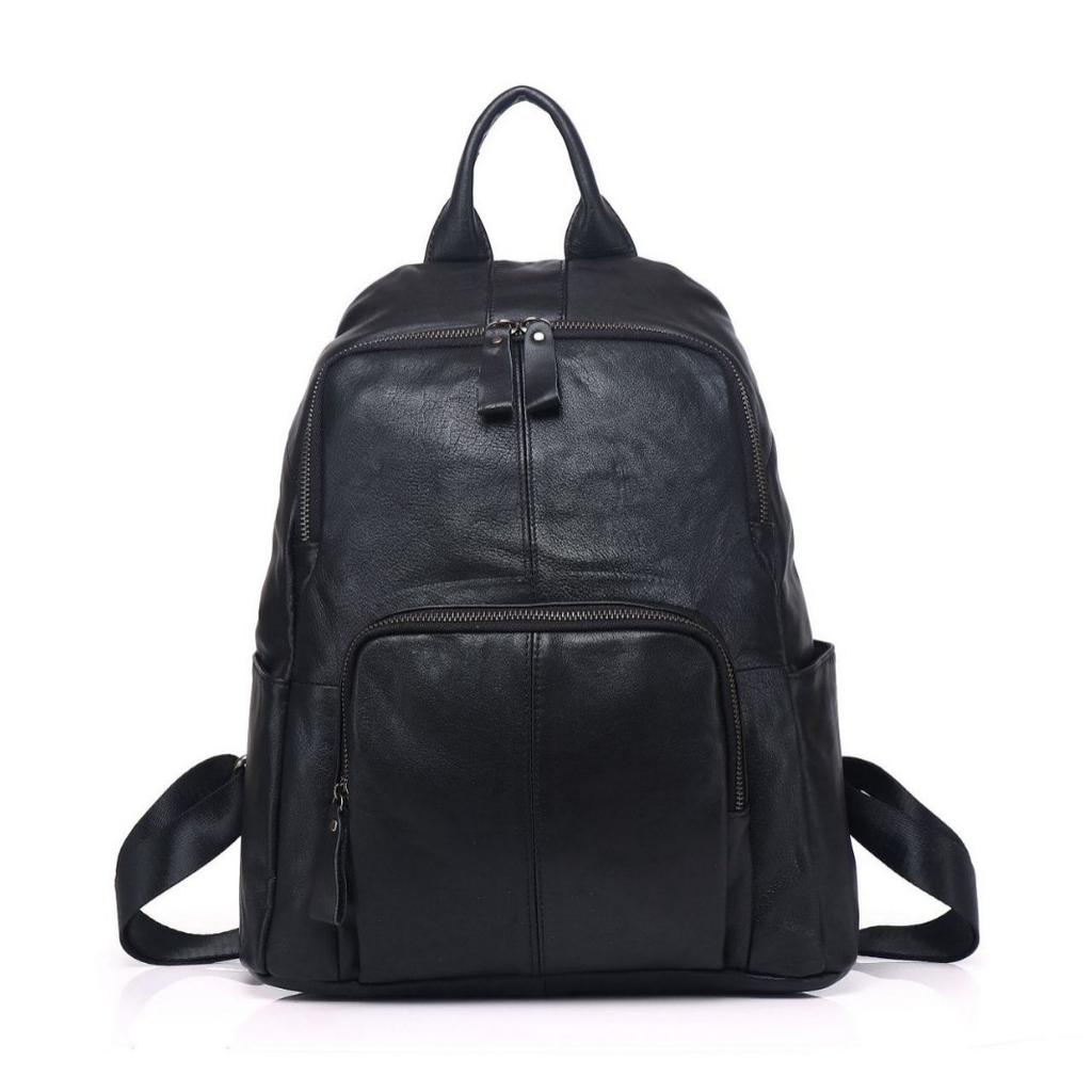 Casual Daily Genuine Leather Backpack Woman Unique Real Cow Leather Shoulder Bags Ladies Fashi Cowhide Travel Bagpack