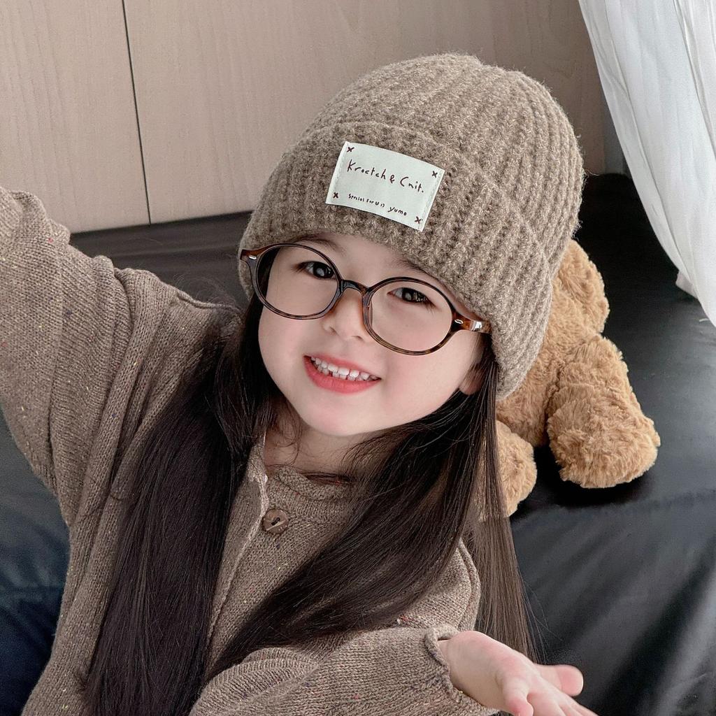 Versatile Face-showing Small Woolen Hat Korean Style Autumn and Winter Soft Girl Fashion Hat Boys and Girls Thickened Windproof Warm Knitted Hat