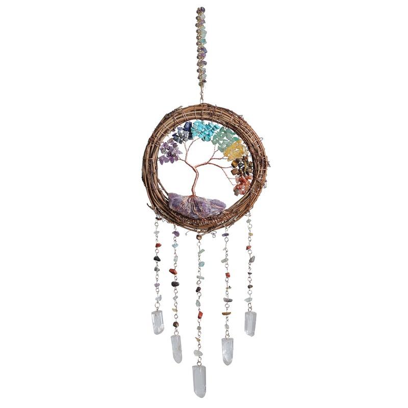 

Tree of Life Wind Chimes Dream Catcher Handmade Aesthetic Bedroom Sun Catcher To Hang Nordic Interior Modern Room Decoration