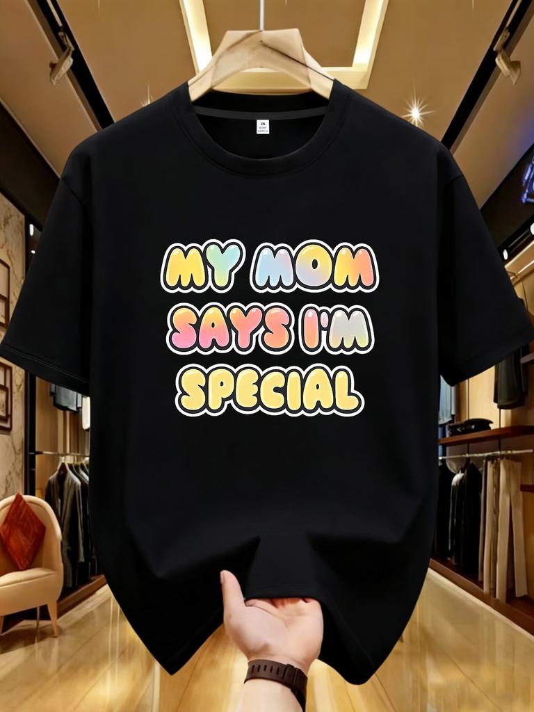 Wds019trendy Letter Printed Plus Size Unisexs Round Neck Tshirt Summer Casual Short Sleeved Top Street Fashion Versatile