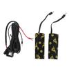 2pcs Motorcycle Heated Grip Pads IP67 Waterproof Hook and Loop Fixing 3 Temperature Settings DC 12V