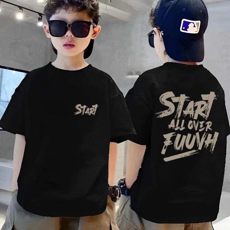 Summer fashion trend letter printed children s T-shirt 150