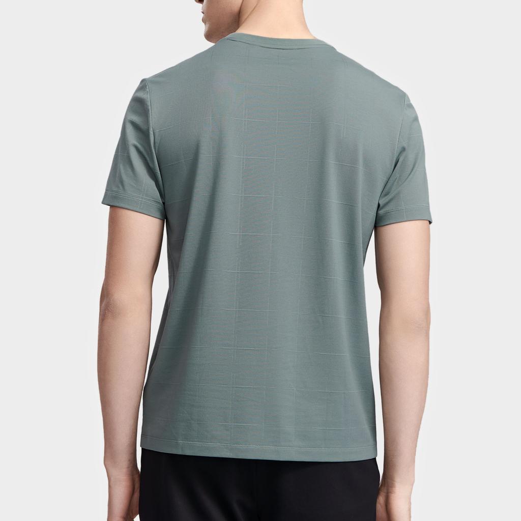 FILA Simple Casual Knitted Short Sleeve T-Shirt Men Tops Glass-Green F11M322115F-GN