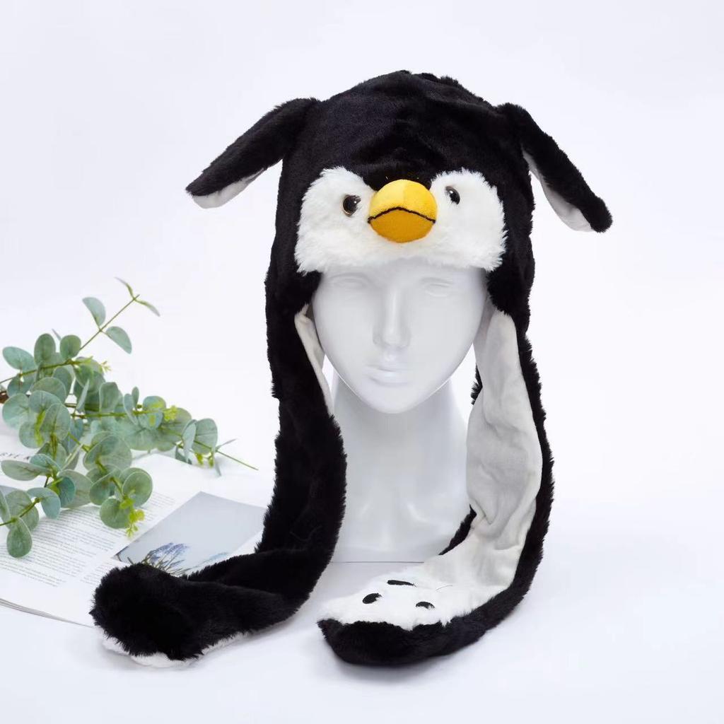 Lustige Weihnachts-Halloween-Plüschmützen mit Hirsch-Kürbis, Weihnachtsmann, Geistertierohren, beweglichen Plüschmützen für Jungen und Mädchen, Weihnachtsgeschenke