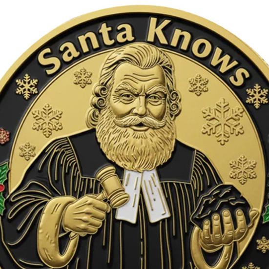 1/2/3/4/5Pcs Souvenir Coins Metal Christmas Gift Coins Christmas Decorative Keepsakes Coins Festive Atmosphere Enhancer