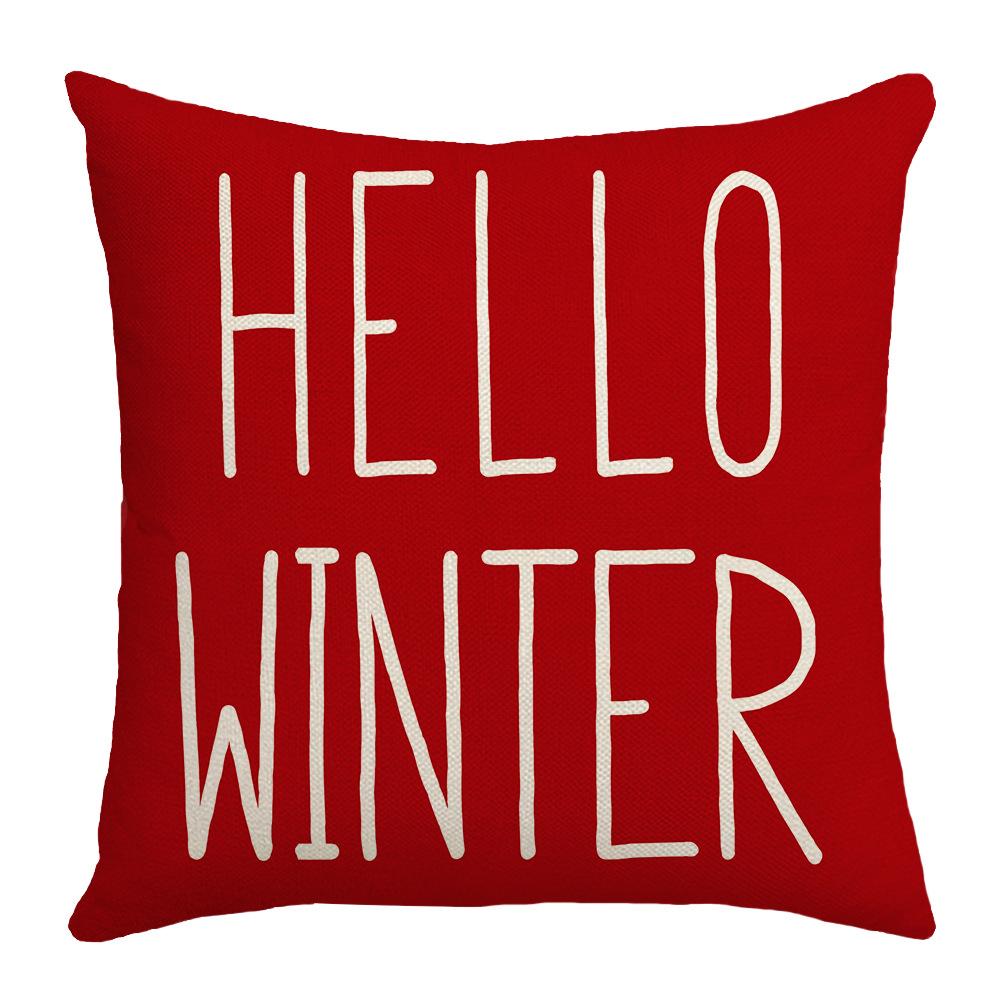 Christmas Series Sofa Pillow Cover Santa Claus Living Room Bedroom Bedside Cushion Cover Sofa Cover