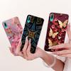 Transparent For Huawei Y7 Pro 2019 Case DUB-LX2 Cute Cat Fashion Butterfly Funny Painted Cover For Huawei Y7Pro 2019 Casing