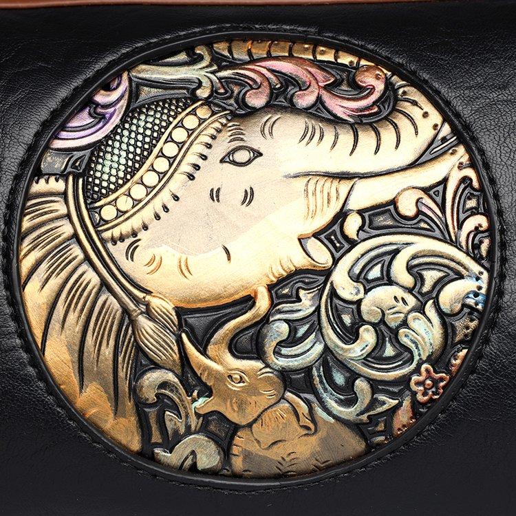 Damenhandtasche Damen 2024 neue literarische und nationale Stilmode geprägte Muttertasche Mode lässige Schulter Umhängetasche