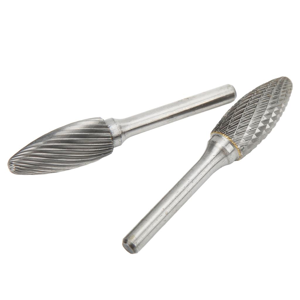 Single Double Cut Carbide Burrs Rotary Files 14mm Cutter Dia 6mm Shank Multipurpose for Metalwork Wood Carving Grinding