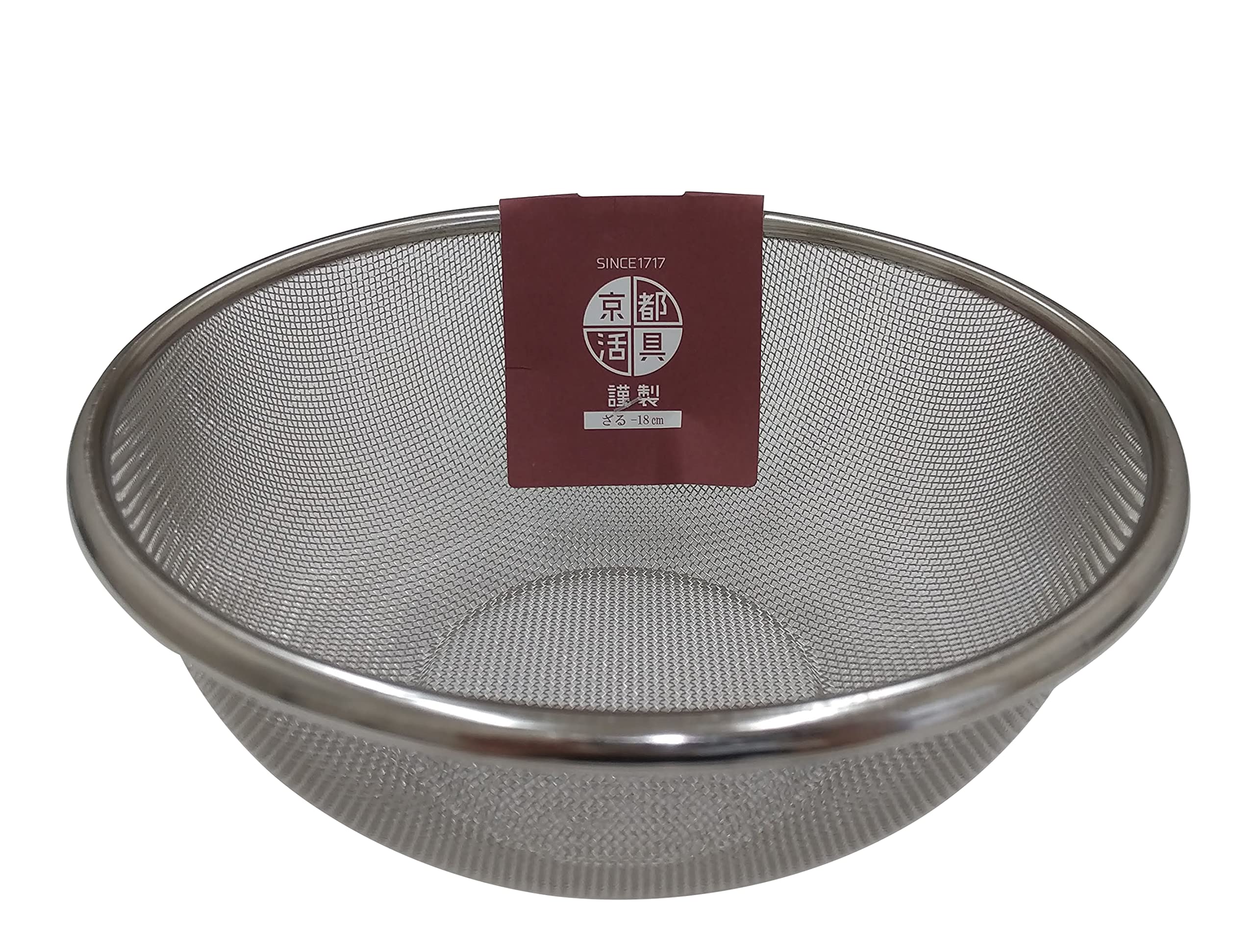 Kyoto Katsugu Stainless Steel Made in Silver Strainer, 18cm, Japan, 4580047177034,