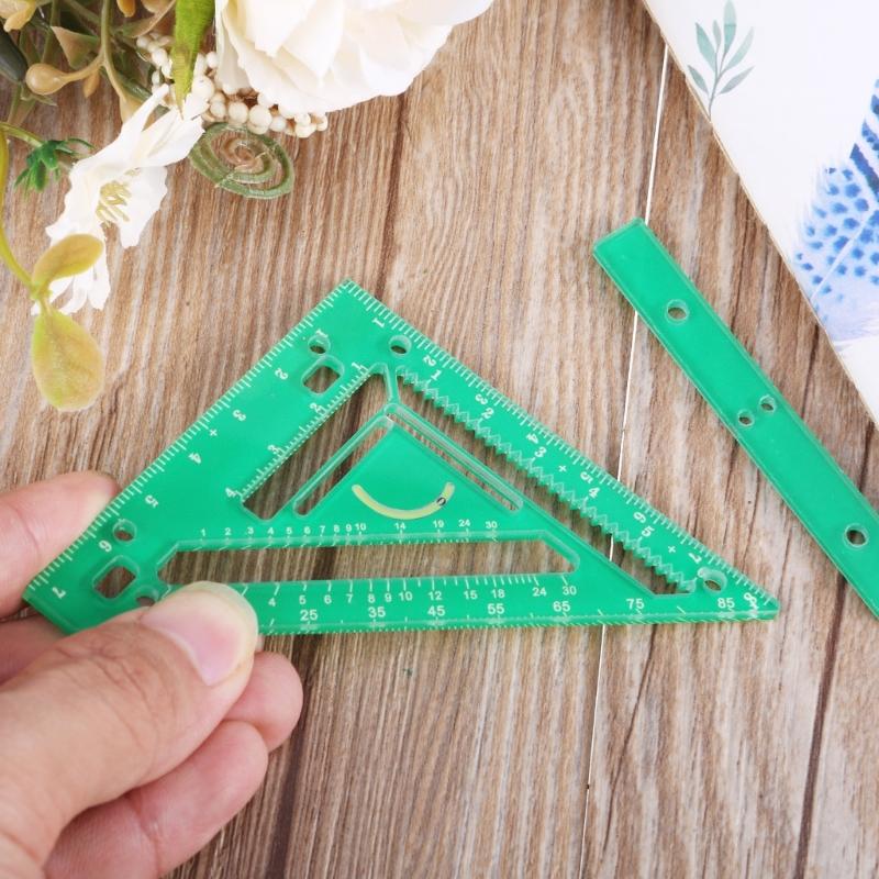 Positioning Ruler Rafter Square with Bubble Jig Block Rafter Square Tool Square Multifunction Square Tool