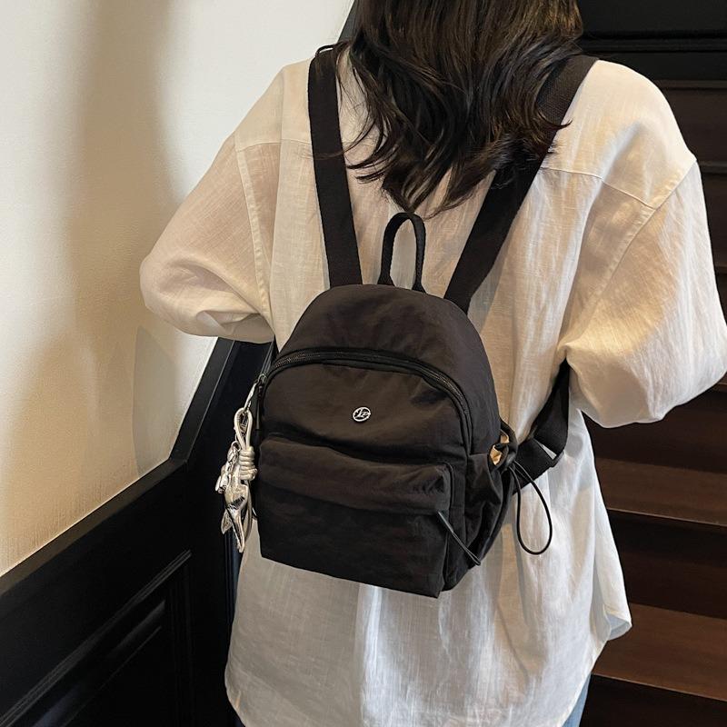 Ins Korean Version of Nylon Backpack New Large-capacity Casual Small Satchel Versatile Mini Lightweight Travel Bag