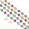 1meter Love Heart Crystal Bead Chains Glass Beads Copper Chain for Necklace Bracelet DIY Jewelry Making Component Supplies