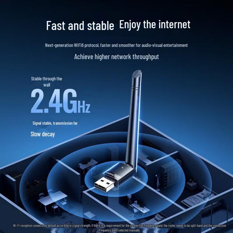 UGREEN AX300 300Mbps Dual-Band USB WiFi Adapter (CN version)