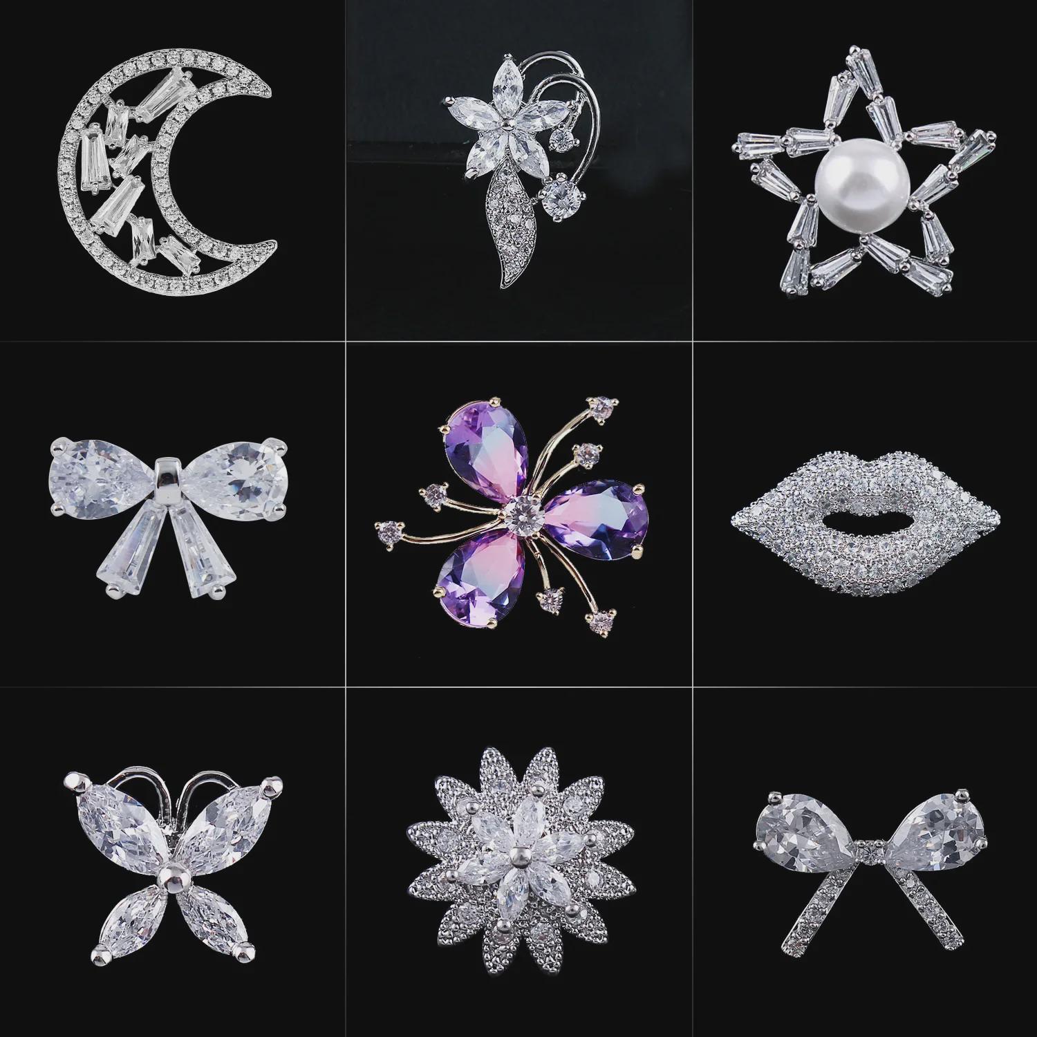 

Elegant Women s Micro-Inlaid Zircon Bow Brooch – Anti-Exposure Accessory