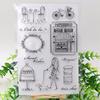 Sweet Wishes Lady Bicycle Dog Fashion Clear Silicone Stamp for Seal DIY Scrapbooking Clear Stamp