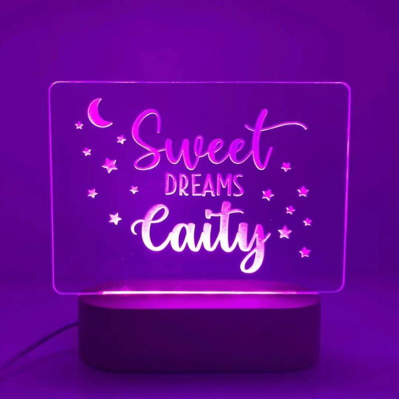 Solid Wood Oval Acrylic Night Light Base Stand USB Powered Stand Customized 3D Laser Song Lamp Accessories Supplies