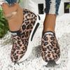 Fashion Leopard Print Casual Sports Shoes for Women Thick Bottom Slip-On Platform Sneakers Woman Lightweight Height Increasing Sneakers