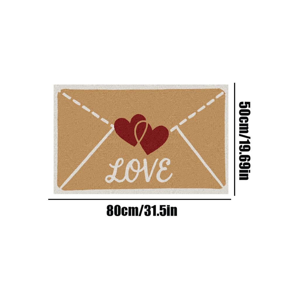 Valentine's Day Love Envelope Door Mat, Entrance Mat,  Floor Mat, Carpet